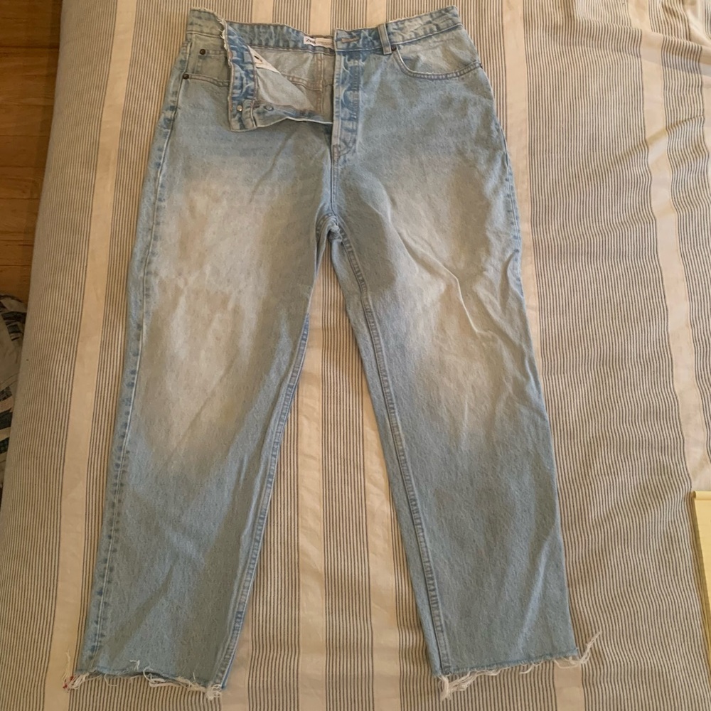 Zara Light Wash Straight Leg Jeans